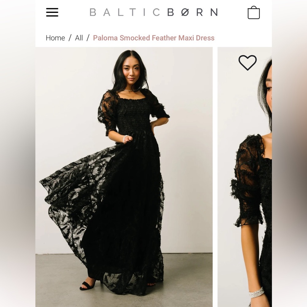 Baltic Born Smocked Paloma Feather Dress